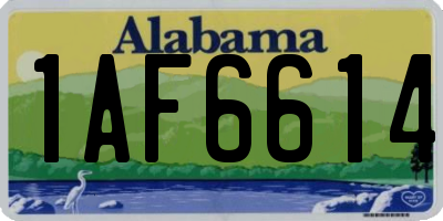 AL license plate 1AF6614