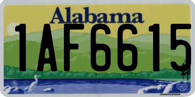 AL license plate 1AF6615
