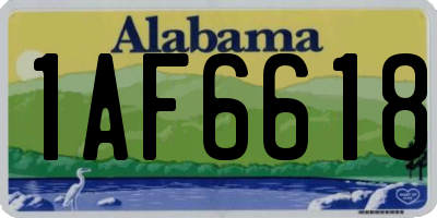AL license plate 1AF6618