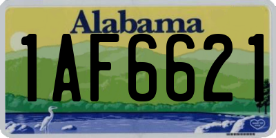 AL license plate 1AF6621