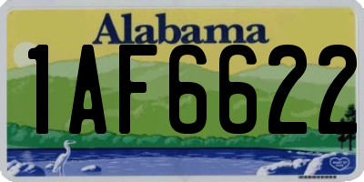 AL license plate 1AF6622