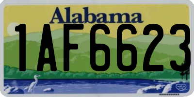 AL license plate 1AF6623