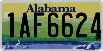 AL license plate 1AF6624