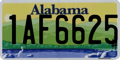 AL license plate 1AF6625