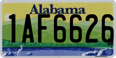 AL license plate 1AF6626
