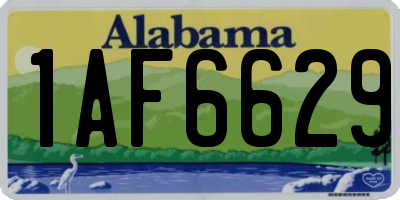 AL license plate 1AF6629