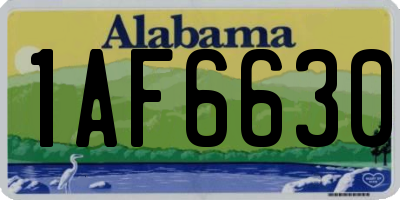 AL license plate 1AF6630