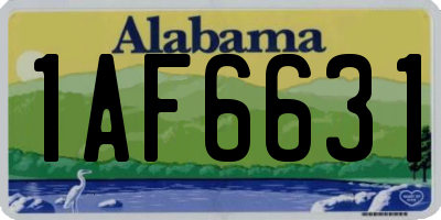 AL license plate 1AF6631