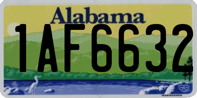 AL license plate 1AF6632