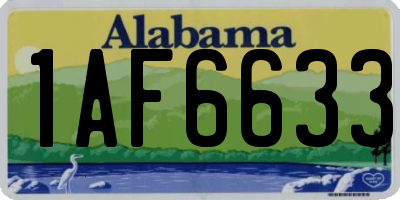 AL license plate 1AF6633