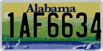 AL license plate 1AF6634
