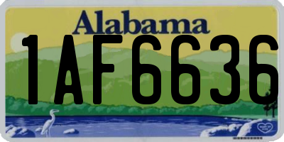 AL license plate 1AF6636