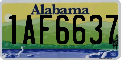 AL license plate 1AF6637