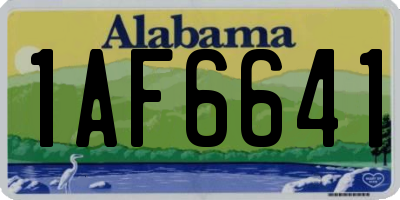 AL license plate 1AF6641