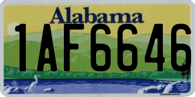 AL license plate 1AF6646