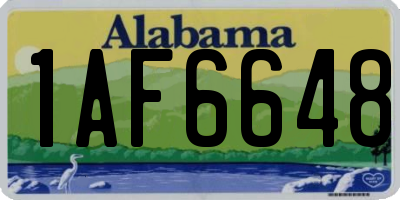 AL license plate 1AF6648
