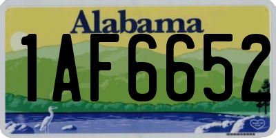AL license plate 1AF6652