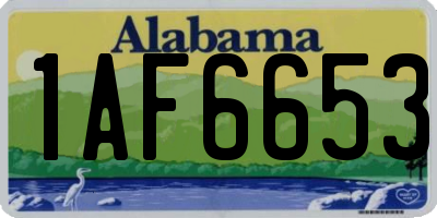AL license plate 1AF6653