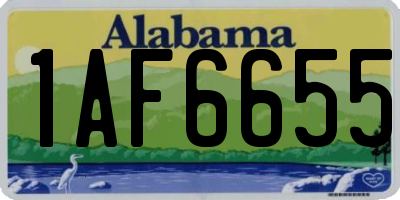 AL license plate 1AF6655