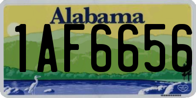 AL license plate 1AF6656