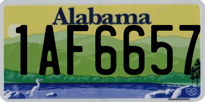 AL license plate 1AF6657