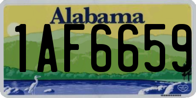 AL license plate 1AF6659