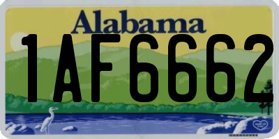 AL license plate 1AF6662