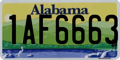 AL license plate 1AF6663