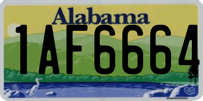 AL license plate 1AF6664