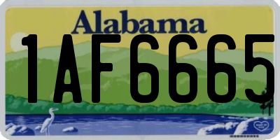 AL license plate 1AF6665
