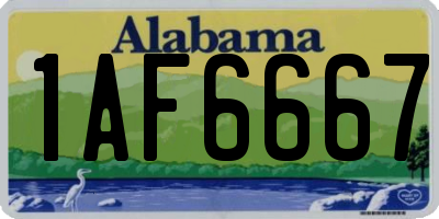 AL license plate 1AF6667