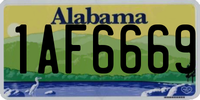 AL license plate 1AF6669