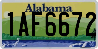 AL license plate 1AF6672
