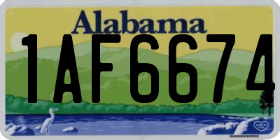 AL license plate 1AF6674