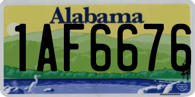 AL license plate 1AF6676