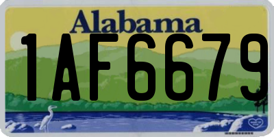 AL license plate 1AF6679