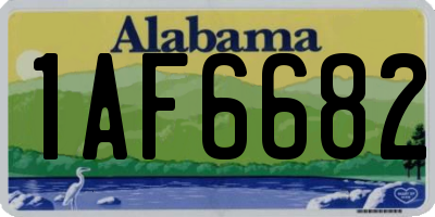 AL license plate 1AF6682