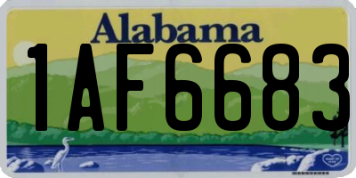AL license plate 1AF6683