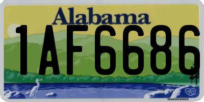 AL license plate 1AF6686