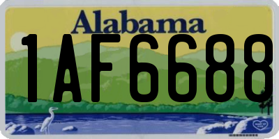 AL license plate 1AF6688