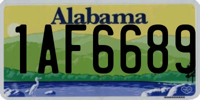 AL license plate 1AF6689