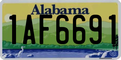 AL license plate 1AF6691