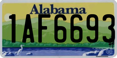AL license plate 1AF6693