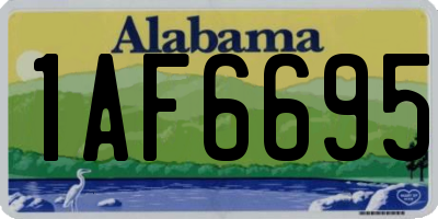 AL license plate 1AF6695