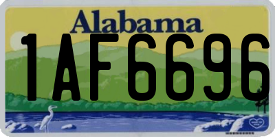 AL license plate 1AF6696