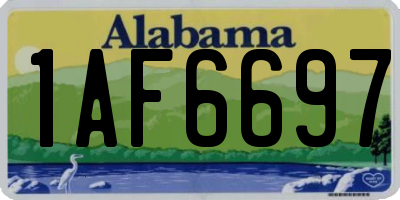 AL license plate 1AF6697
