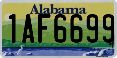 AL license plate 1AF6699