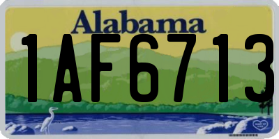 AL license plate 1AF6713