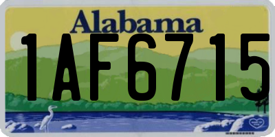 AL license plate 1AF6715