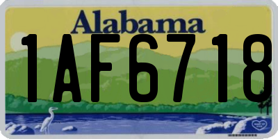 AL license plate 1AF6718